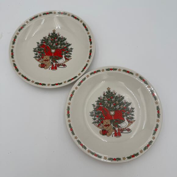 Vintage Salad Plates in O Christmas Tree by Ten Strawberry Street Set of 4 - Picture 4 of 13
